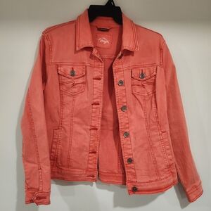 Street One "Hello, I'm Sonja" Jean Jacket - Coral